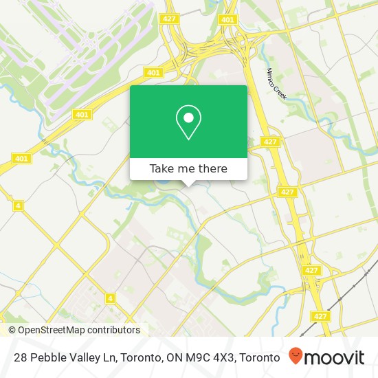 28 Pebble Valley Ln, Toronto, ON M9C 4X3 map