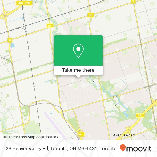 28 Beaver Valley Rd, Toronto, ON M3H 4S1 map