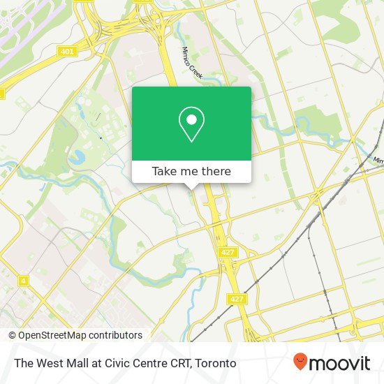 The West Mall at Civic Centre CRT map