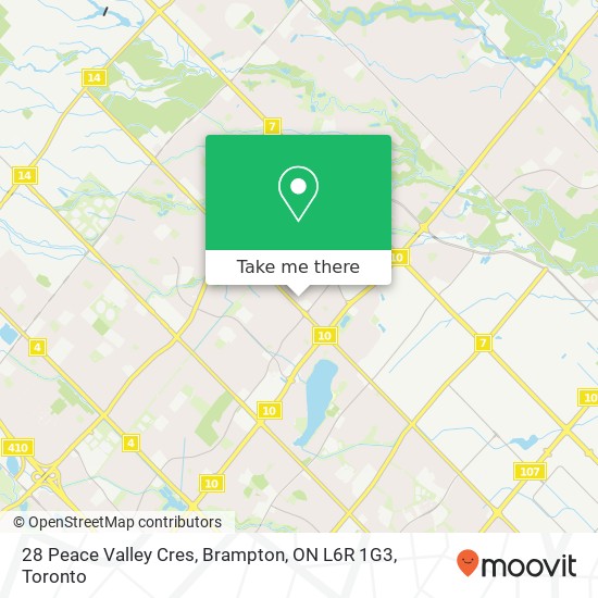 28 Peace Valley Cres, Brampton, ON L6R 1G3 map