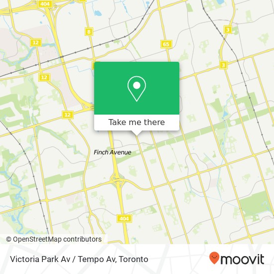 Victoria Park Av / Tempo Av plan