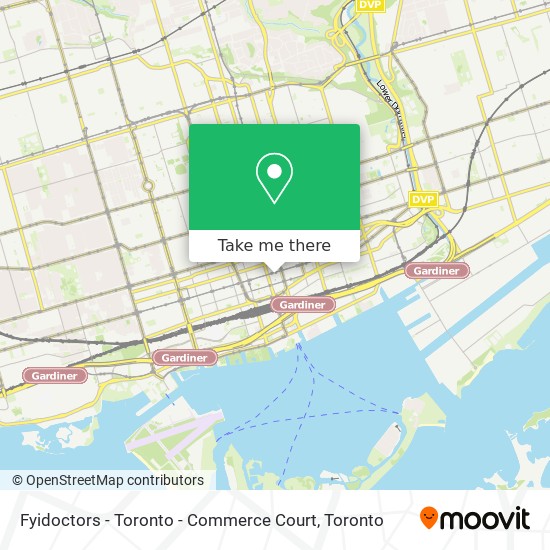 Fyidoctors - Toronto - Commerce Court map