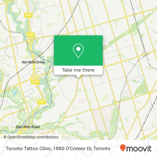 Toronto Tattoo Clinic, 1880 O'Connor Dr map