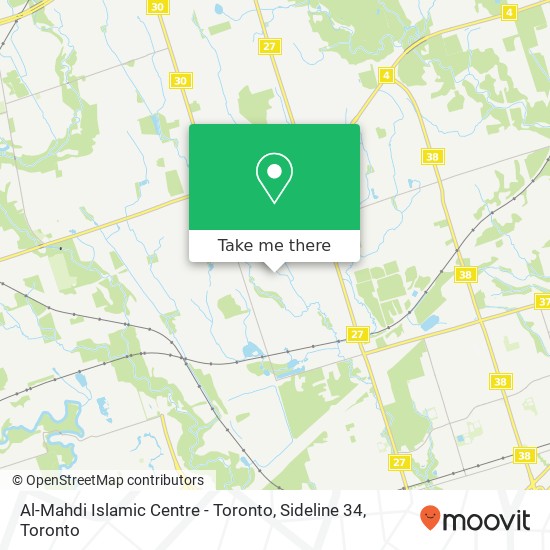 Al-Mahdi Islamic Centre - Toronto, Sideline 34 map
