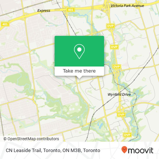 CN Leaside Trail, Toronto, ON M3B map