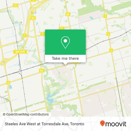 Steeles Ave West at Torresdale Ave map