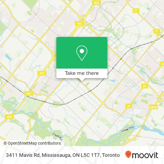 3411 Mavis Rd, Mississauga, ON L5C 1T7 map