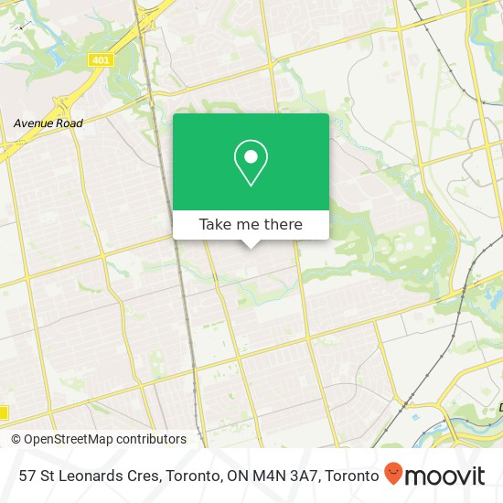 57 St Leonards Cres, Toronto, ON M4N 3A7 map