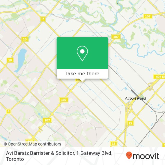 Avi Baratz Barrister & Solicitor, 1 Gateway Blvd map