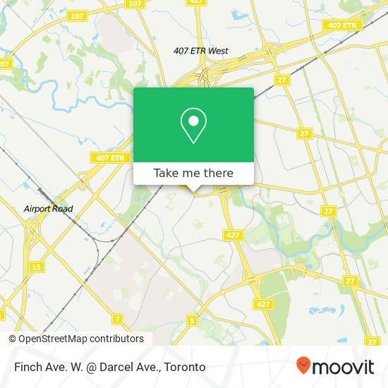 Finch Ave. W. @ Darcel Ave. map