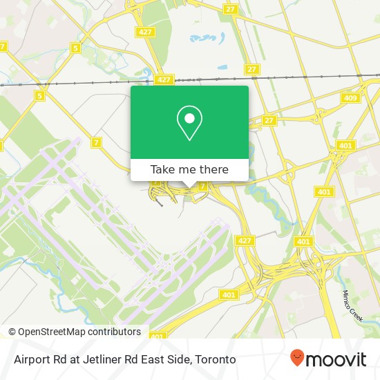 Airport Rd at Jetliner Rd East Side map