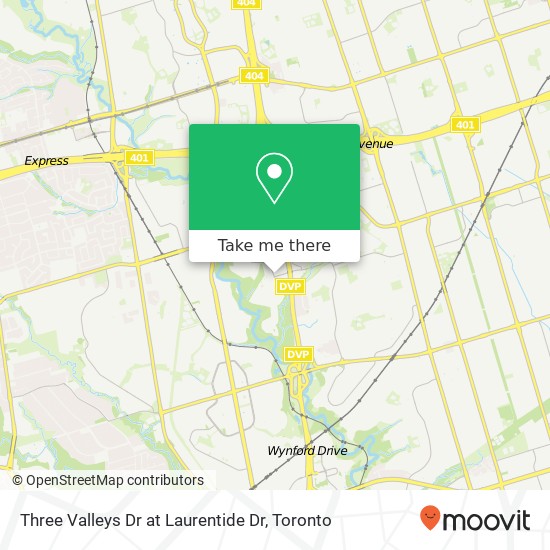 Three Valleys Dr at Laurentide Dr map