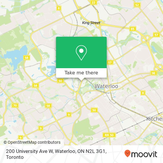 200 University Ave W, Waterloo, ON N2L 3G1 map