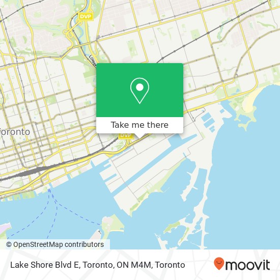 Lake Shore Blvd E, Toronto, ON M4M map