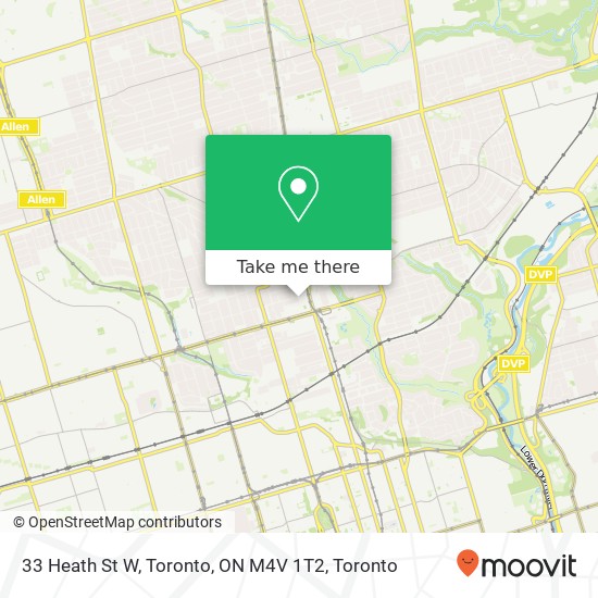 33 Heath St W, Toronto, ON M4V 1T2 plan