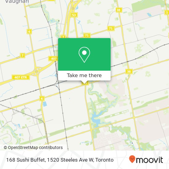 168 Sushi Buffet, 1520 Steeles Ave W map