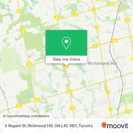 6 Regent St, Richmond Hill, ON L4C 9B3 map
