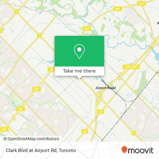 Clark Blvd at Airport Rd map