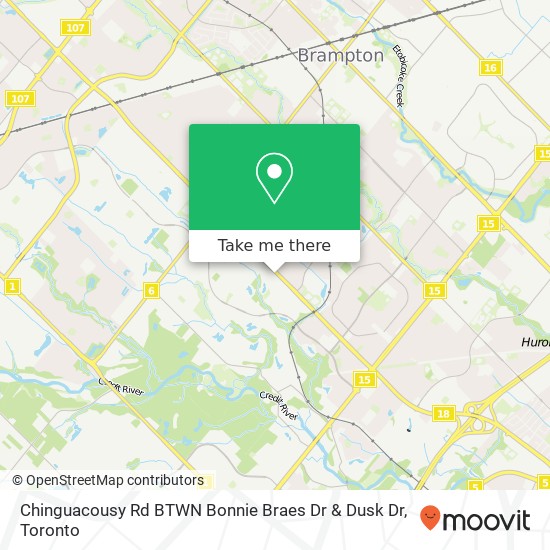 Chinguacousy Rd BTWN Bonnie Braes Dr & Dusk Dr map