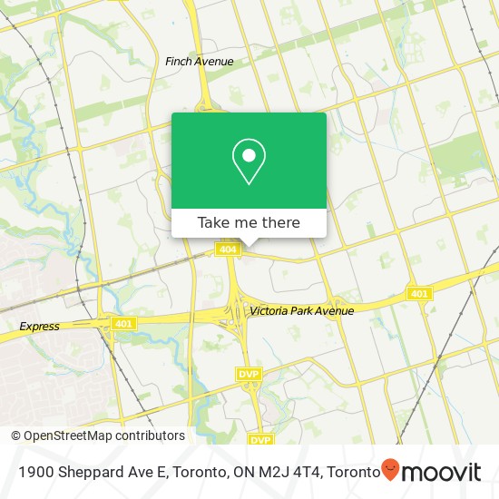 1900 Sheppard Ave E, Toronto, ON M2J 4T4 map