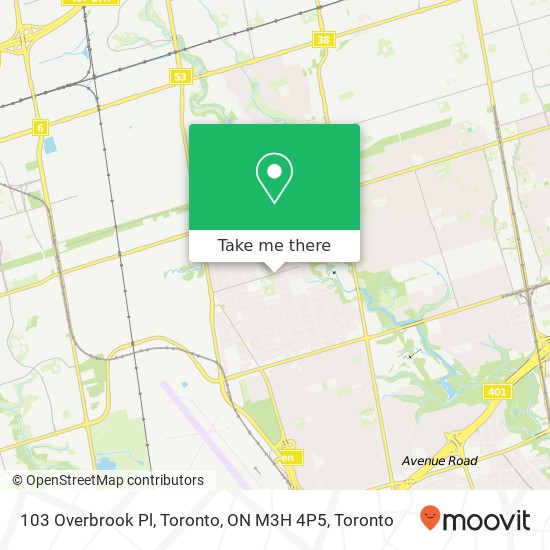 103 Overbrook Pl, Toronto, ON M3H 4P5 map