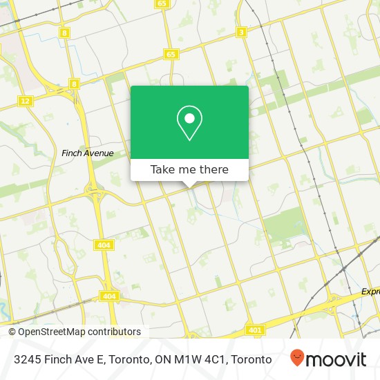 3245 Finch Ave E, Toronto, ON M1W 4C1 map