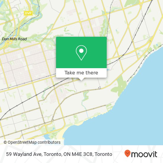 59 Wayland Ave, Toronto, ON M4E 3C8 map