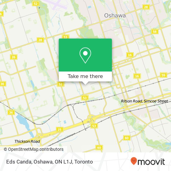 Eds Canda, Oshawa, ON L1J map