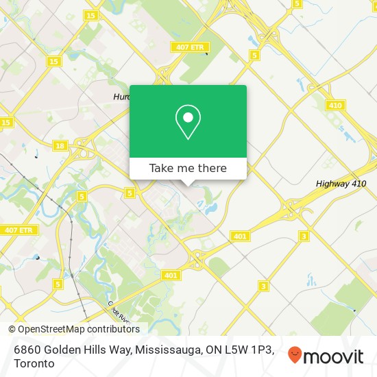 6860 Golden Hills Way, Mississauga, ON L5W 1P3 map