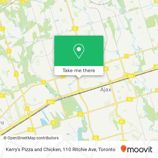 Kerry's Pizza and Chicken, 110 Ritchie Ave plan