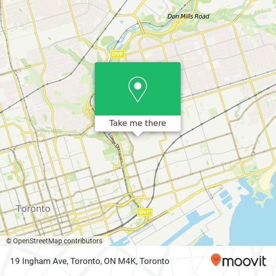 19 Ingham Ave, Toronto, ON M4K plan