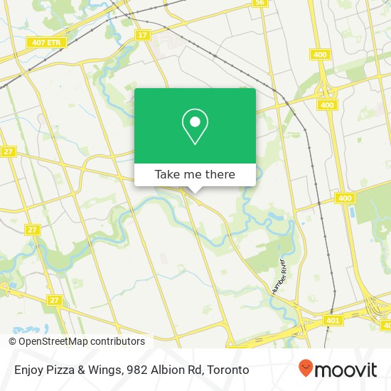 Enjoy Pizza & Wings, 982 Albion Rd map