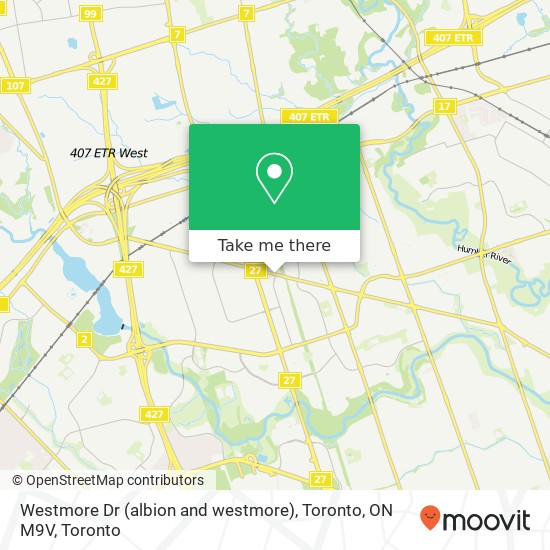 Westmore Dr (albion and westmore), Toronto, ON M9V map