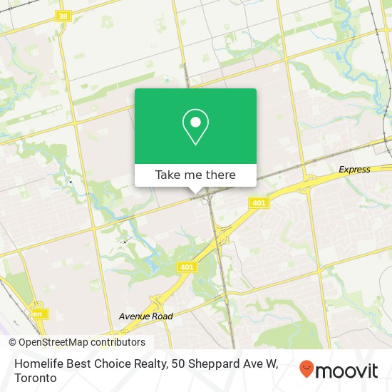 Homelife Best Choice Realty, 50 Sheppard Ave W map