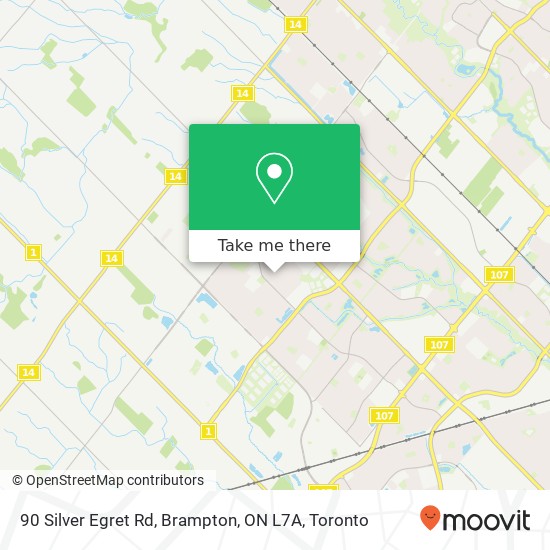 90 Silver Egret Rd, Brampton, ON L7A map