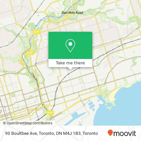 90 Boultbee Ave, Toronto, ON M4J 1B3 map