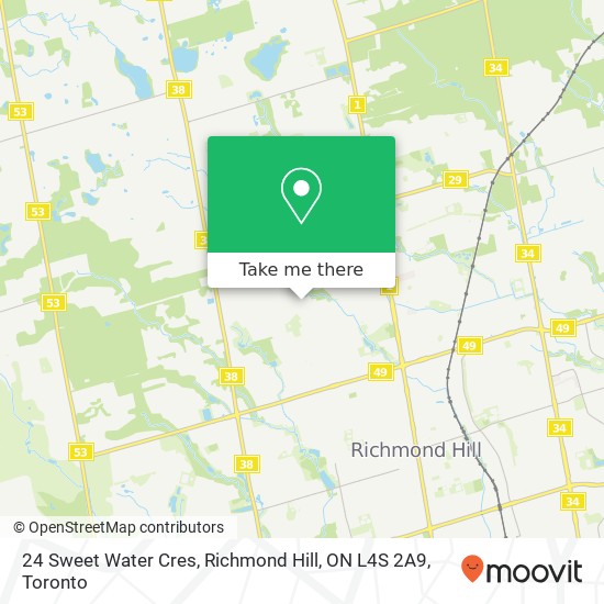 24 Sweet Water Cres, Richmond Hill, ON L4S 2A9 map