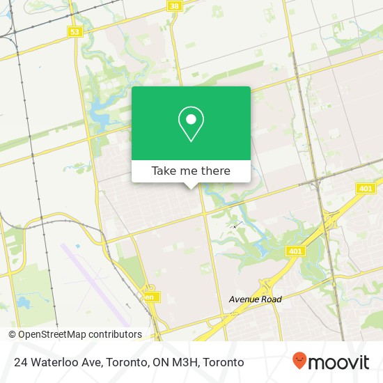 24 Waterloo Ave, Toronto, ON M3H map