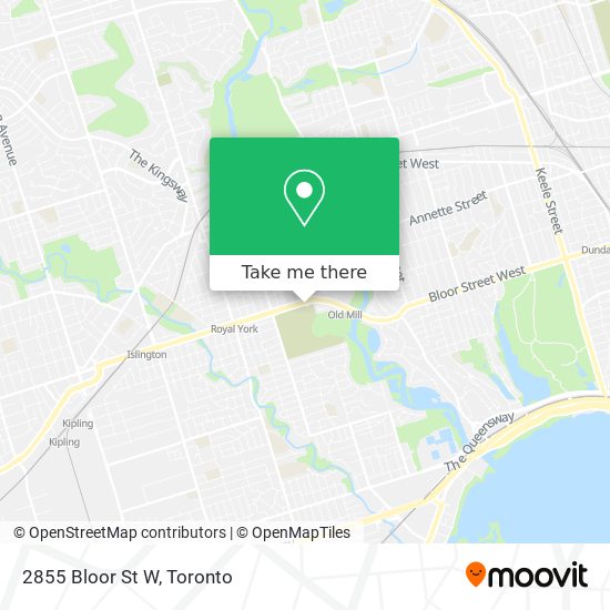 2855 Bloor St W map