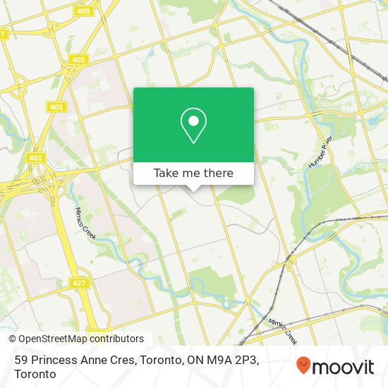 59 Princess Anne Cres, Toronto, ON M9A 2P3 map