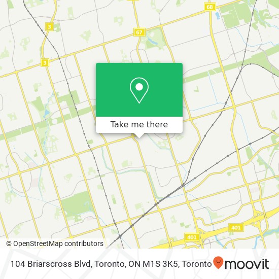 104 Briarscross Blvd, Toronto, ON M1S 3K5 map