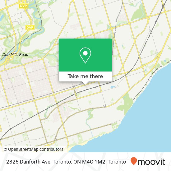 2825 Danforth Ave, Toronto, ON M4C 1M2 map