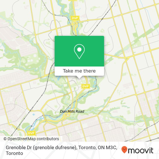 Grenoble Dr (grenoble dufresne), Toronto, ON M3C map