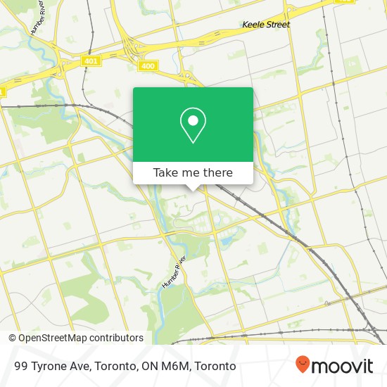 99 Tyrone Ave, Toronto, ON M6M map