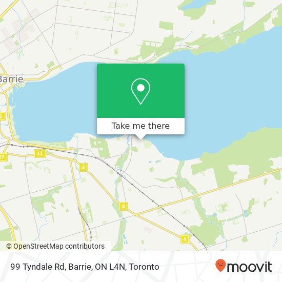 99 Tyndale Rd, Barrie, ON L4N map