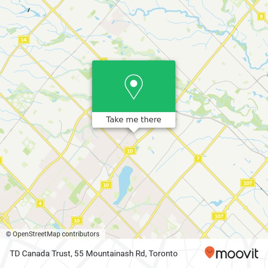 TD Canada Trust, 55 Mountainash Rd map