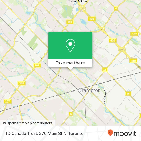 TD Canada Trust, 370 Main St N map