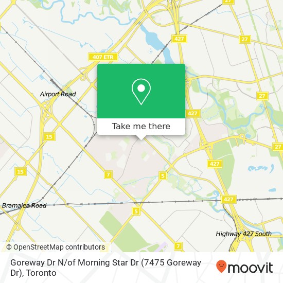 Goreway Dr N / of Morning Star Dr (7475 Goreway Dr) map