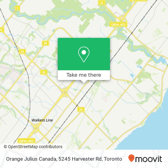 Orange Julius Canada, 5245 Harvester Rd map