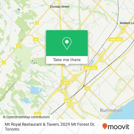 Mt Royal Restaurant & Tavern, 2029 Mt Forest Dr map